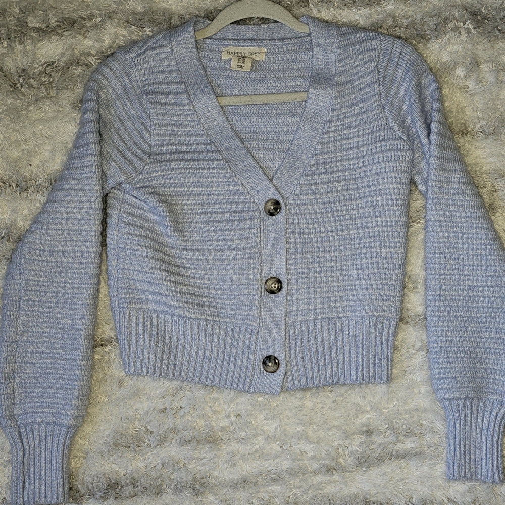 Baby Blue Crop Sweater